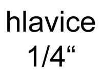 Hlavice 1/4"