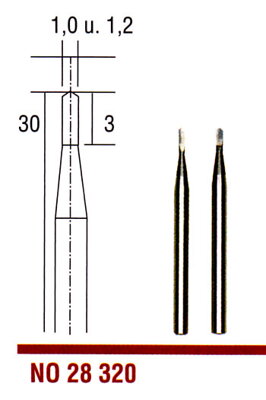 Tvrdokovové frézovacie vrtáky (kopijovité) 1,0 a 1,2mm