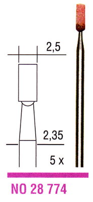 Brúsne kotúče z ušľachtilého korundu 2,5mm - valec