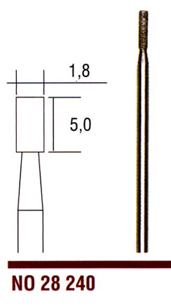 Diamantová brúska 1,8mm - valec