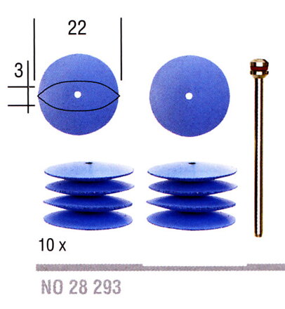 Silikónové leštiace kotúče 10ks/22mm - disk