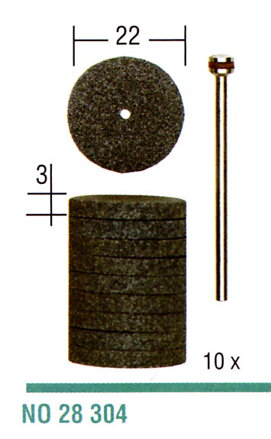 Brúsne kotúče z karbidu kremíka 22mm - sada 10ks