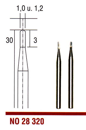 Tvrdokovové frézovacie vrtáky (kopijovité) 1,0 a 1,2mm