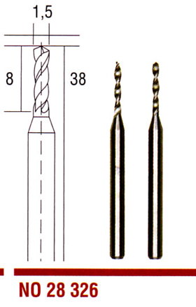 Tvrdokovové vrtáky 1,5mm