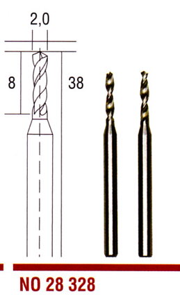 Tvrdokovové vrtáky 2,0mm