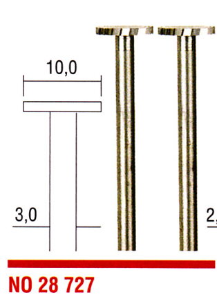 Stopkové frézy z wolfrám-vanádiovej ocele 10mm - disk