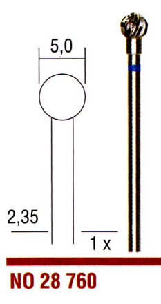 Tvrdokovová fréza 5,0mm - guľa