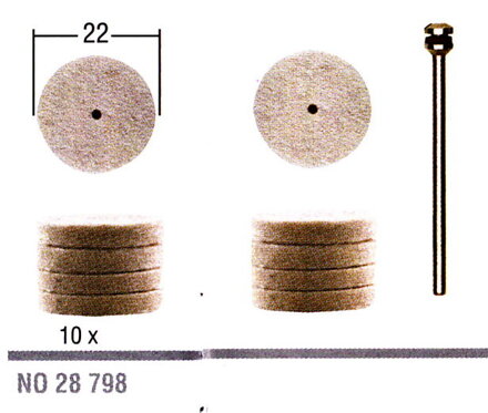 Plstené leštiace telieska - sada 10ks/22mm