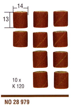 Brúsne hlavice z korundu - 10x zrnitosť 120