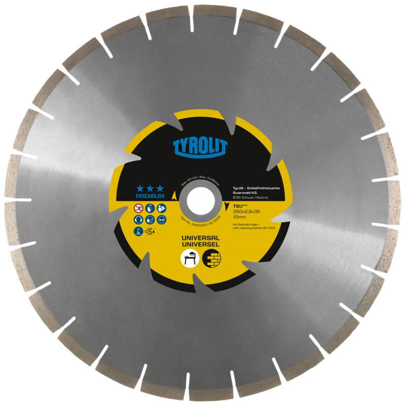 Tyrollit TSU*** 650 x 3,9 x 60/55 / 10mm
