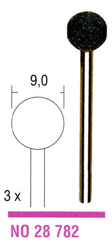 Brúsne kotúče z ušľachtilého korundu 9mm - guľa