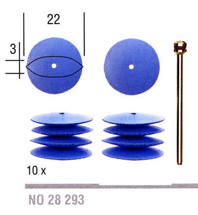 Silikónové leštiace kotúče 10ks/22mm - disk