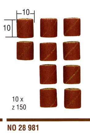 Brúsne hlavice z korundu - 10x zrnitosť 150